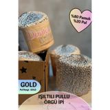 Dantelux Işıltılı Pullu Özle Örgü İpi (%80 Pamuk - %20 Metalik Pul) 50 Gr. 100 Metre NM: 3 - Gold
