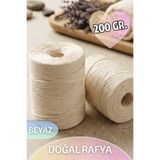 Dantelux İthal Doğal Rafya (Yumuşak Örüm Özelliği) 200 Gr. Beyaz