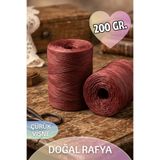 Dantelux İthal Doğal Rafya (Yumuşak Örüm Özelliği) 200 Gr. Çürük Vişne Rengi