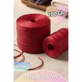 Dantelux İthal Doğal Rafya (Yumuşak Örüm Özelliği) 200 Gr. Vişne Rengi