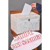 Dantelux Kadife Takı Sandığı (20x22x33 cm) - Ekru Krem/Ekru Tek Ebat