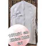 Dantelux Şantuk Fionklu Çeyizlik Elbise Kılıfı (Gamboç) Gri - 107x60 cm