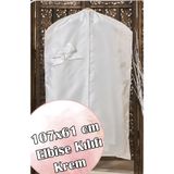 Dantelux Şantuk Fionklu Çeyizlik Elbise Kılıfı Hurç (Gamboç) Ekru - 107x60 cm Krem 73 x 107