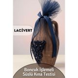 Dantelux Taş Süslemeli Özel Kına Testisi - Lacivert Lacivert