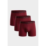 DAPHNE SPORT 3'lü Kutu Premium Erkek Boxer%95 Pamuk Esnek Likralı Konforlu Terletmeyen İç Giyim, Bordo, XLARGE