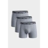 DAPHNE SPORT 3'lü Kutu Premium Erkek Boxer%95 Pamuk Esnek Likralı Konforlu Terletmeyen İç Giyim, Gri, 2XLARGE