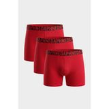 DAPHNE SPORT 3'lü Kutu Premium Erkek Boxer%95 Pamuk Esnek Likralı Konforlu Terletmeyen İç Giyim, Kırmızı, SMALL