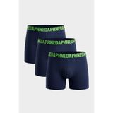 DAPHNE SPORT 3'lü Kutu Premium Erkek Boxer%95 Pamuk Esnek Likralı Konforlu Terletmeyen İç Giyim, Lacivert, MEDIUM