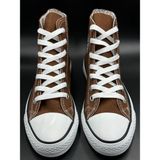 Daphnee Butik Unisex Beyaz Bilekli Uzun Boğazlı Spor Ayakkabı - Sneaker Convers - 1W7-Kahverengi