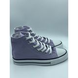Daphnee Butik Unisex Beyaz Bilekli Uzun Boğazlı Spor Ayakkabı - Sneaker Convers - Lila
