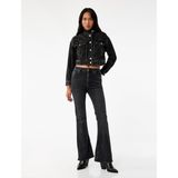 Dar Kesim Düğmeli Pamuklu İspanyol Paça Jean Pantolon - Flare Jeans