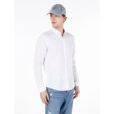 Dar Kesim Shirt Yaka Beyaz Erkek Uzun Kol Gömlek Cl1066755