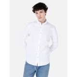 Dar Kesim Shirt Yaka Beyaz Erkek Uzun Kol Gömlek Cl1069259