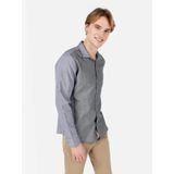 Dar Kesim Shirt Yaka Gri Erkek Uzun Kol Gömlek Cl1067422