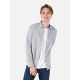 Dar Kesim Shirt Yaka Lacivert Erkek Uzun Kol Gömlek Cl1062631