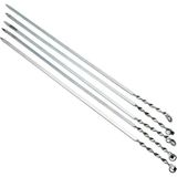 Dar Yassı Mangal Şişi - Burgulu Tasarım - 60 cm - Tavuk ve Kanat Için Midastech - Çok Renkli