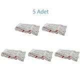 Dar Yedek Islak Mop Paspas Ucu Başlığı Püskül -17 Cm. -pamuklu -350 Gram. -beyaz 5 Adet