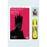 Dara Yayınları Şato - Franz Kafka - İş Bankası Kültür Yayınları - Sarı Fosforlu Kalem - Not Defter Seti
