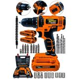 Darbeli 12 V Çift Akülü Şarjlı Vidalama Matkap 27 Parça Set