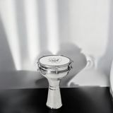 Darbuka No5 Aleminyum Darbuka 23CM Çap - Gümüş
