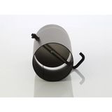 Darco Soba Borusu, Çelik Sac, Antrasit, 2 mm Kalınlık 15 cm Çap , 25 cm Klapeli