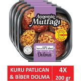 Dardanel Annemin Mutfağı Hazır Yemek Kuru Dolma Patlıcan,biber 200 gr x 4 Adet - 1 Paket
