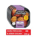 Dardanel Annemin Mutfağı Hazır Yemek Kuru Dolma Patlıcan,Biber 200 gr x 4 Adet