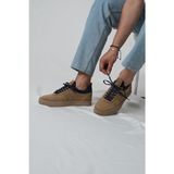 Darian Model Hakiki Deri El Yapımı Kahverengi Erkek Triko Sneaker Ayakkabı - 0 - Siyah