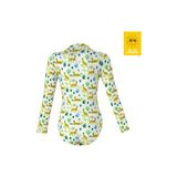 Daring Littles Uv Korumalı Upf 50+ Uzun Kollu Leopar Desen Mayo - Geri Dönüştürülmüş Kumaş - Lıana Koleksiyonu - Bej - 3 - 4 Yaş