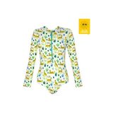 Daring Littles Uv Korumalı Upf 50+ Uzun Kollu Leopar Desen Mayo - Geri Dönüştürülmüş Kumaş - Lıana Koleksiyonu - Bej - 7 - 8 Yaş