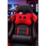 darinza Gamer Yumuşacık Peluş Koltuk Yastığı Lastikli Kırmızı – Boyun Destek Minderi, Araç & Oyuncu Koltuğu Uyumlu