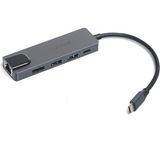 Dark 5'i 1 Arada USB 3.1 Type-C to Ethernet / HDMI / USB 3.0 - USB 2.0 / USB-C PD 65W Macbook Pro/Air & Notebook/Ultrabook için Port Çoklayıcı HUB