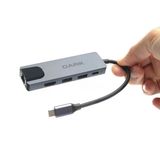 Dark 5'İ Type-C To Eth. Hdmi Usb 3.0 Usb 2.0 Usb-C Port Çoklayıcı Dk-Ac-U31x46
