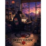 Dark Anime Sketchbook: Edgy Manga Drawing Notebook for Artists: 120 Blank Pages | 8.5 x 11 Large Sketchbook for Drawing, Gothic & Anime Art