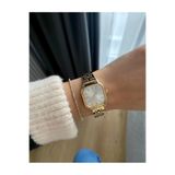 DARK BLANC Gold Renk Minimal Kare Vintage Kadın Kol Saati