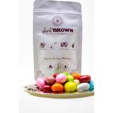 Dark Brown 1 kg Bademli Çikolata Dolgulu Renkli Draje Çikolatası