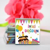 Dark Brown 48'li Doğum Günü Tebrik Çikolatası %100 El Yapımı Madlen