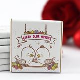 Dark Brown 'Aşkım Olur Musun' Yazılı Bitter ve Sütlü Madlen Çikolata 48'li (Hediye Kutu)