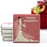 Dark Brown Chocolates & Confections 1 KG Kınama Hoşgeldiniz Yazılı Madlen Çikolata