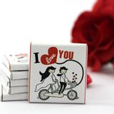 Dark Brown Chocolates & Confections 48 Adet I LOVE YOU Yazılı Sevgili için Madlen Çikolata Sütlü ve Bitter
