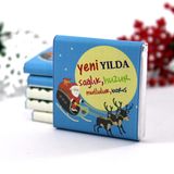 Dark Brown Chocolates & Confections 48 Adet Yılbaşı Yeni Yıl Tebrik Çikolatası Özel Mesajlı Madlen