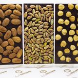 Dark Brown Chocolates & Confections 6 Adet Bitter Çikolata Gerçek Çikolatadan Tablet 2'şer Adet Badem Fındık ve Antep Fıstıklı
