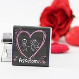 Dark Brown Chocolates & Confections AŞKİTOM Yazılı 48 Adet Madlen Çikolata Bitter ve Sütlü