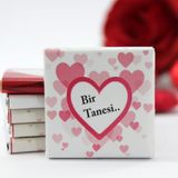 Dark Brown Chocolates & Confections BİR TANESİ Yazılı 48 Adet Madlen Çikolata Bitter ve Sütlü