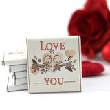 Dark Brown Chocolates & Confections LOVE YOU Yazılı 48 Adet Madlen Çikolata Bitter ve Sütlü