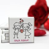 Dark Brown Chocolates & Confections SANA AŞIGIM Yazılı 48 Adet Madlen Çikolata Bitter ve Sütlü