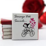 Dark Brown Chocolates & Confections SONSUZA DEK SENİNLE Yazılı 48 Adet Madlen Çikolata Bitter ve Sütlü