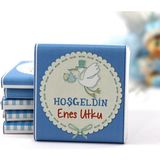 Dark Brown Hoşgeldin Bebek Çikolatası Isim Yazılabilen Hediye Çikolata EB001 48 Adet