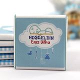 Dark Brown Hoşgeldin Bebek Çikolatası Isim Yazılabilen Hediye Çikolata EBK15 72 Adet