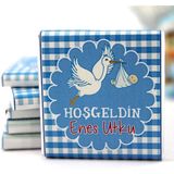 Dark Brown Hoşgeldin Bebek Çikolatası Isim Yazılabilen Hediye Çikolata EBK17 48 Adet